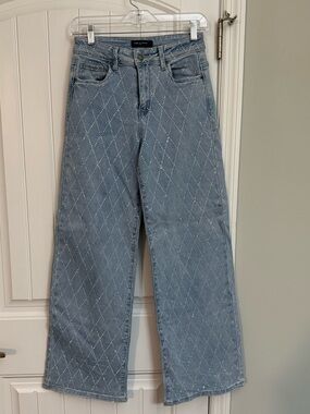 Fire & Rain Light Blue Quilted Wide-Leg Jeans - Women